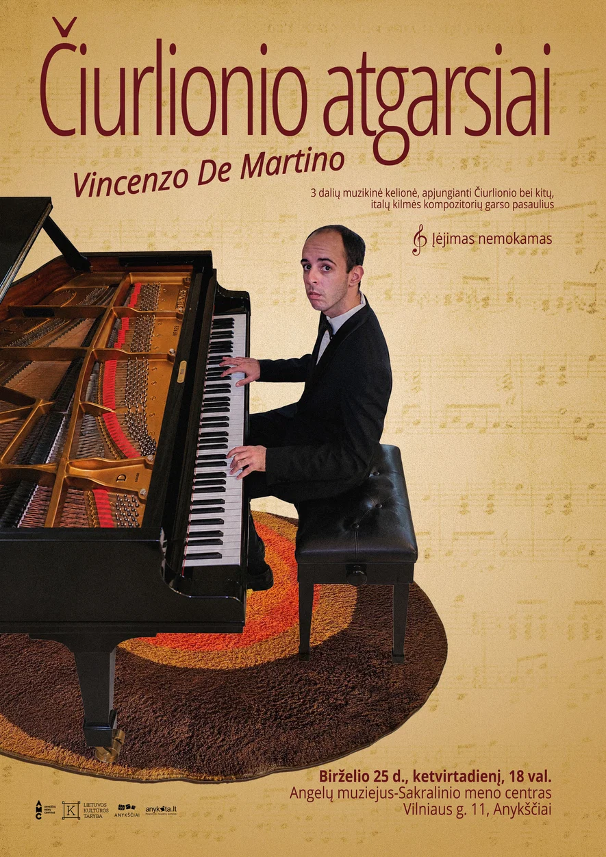 Piansto Vincenzo De Martino koncertas „Čiurlionio atgarsiai“