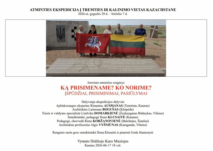 Susitikimas su ekspedicijos į tremties ir kalinimo vietas Kazachstane dalyviais