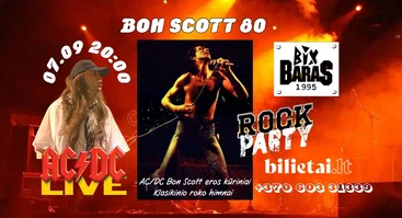 Bon Scott 80 - Ąžuolas Stanevičius | Klasikinio roko naktis Vilniuje Kt 2026-07-09 • 20:00 - 22:00