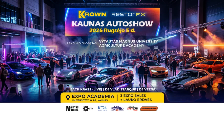 Krown Kaunas Autoshow 2026 Rugsėjo 5 d. (Powered by RestorFX)