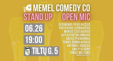 STAND UP Open Mic - Memel Comedy Co - (06.26) Klaipėda / baras Rasãlas