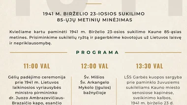Birželio sukilimo 85-ųjų metinių minėjimas