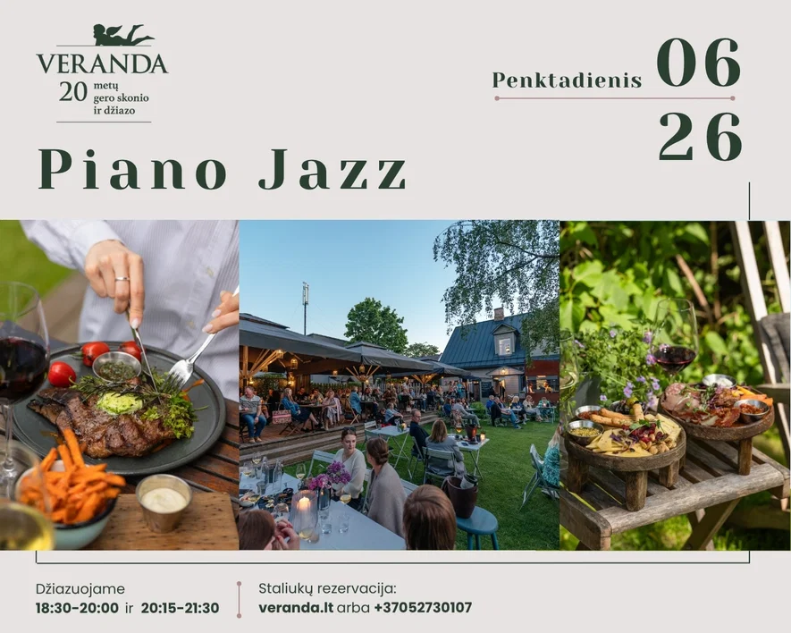 Vakarienė skambant džiazui • Po atviru dangumi • Piano Jazz 06.26