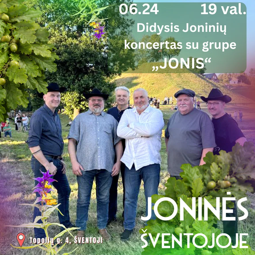 Joninės Šventojoje 2026. Didysis Joninių koncertas su grupe „JONIS“