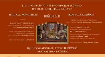 Lietuvos bažnytinės provincijos įkūrimo 100 metų jubiliejaus iškilmės