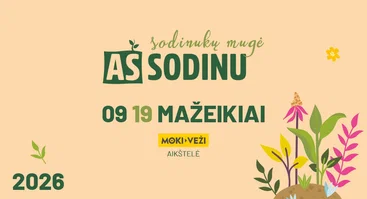 Sodinukų mugė „Aš sodinu“ Mažeikiuose ruduo 2026