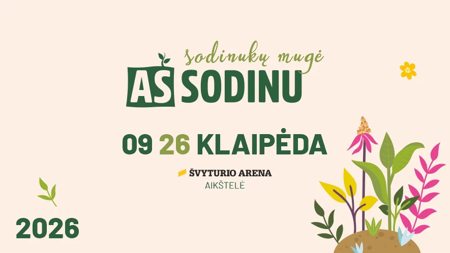 Sodinukų mugė „Aš sodinu“ Klaipėdoje 2026