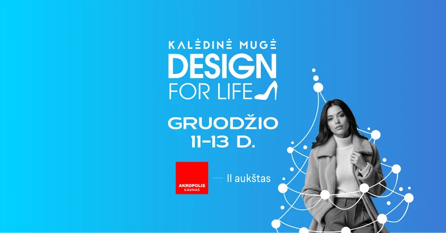Kalėdinė DESIGN FOR LIFE mugė