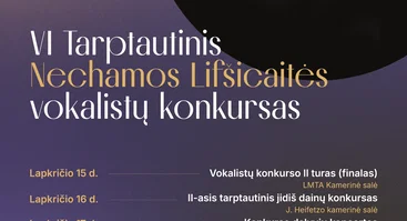 VI tarptautinis Nechamos Lifšicaitės vokalistų konkursas