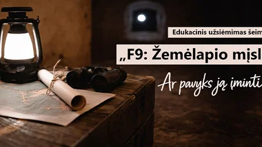 Edukacinis užsiėmimas šeimoms „F9: Žemėlapio mįslė“