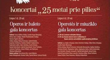 25 metai prie pilies: OPERŲ IR BALETŲ GALA KONCERTAS | Jubiliejinis festivalis „Operetė Kauno pilyje 2026“ 