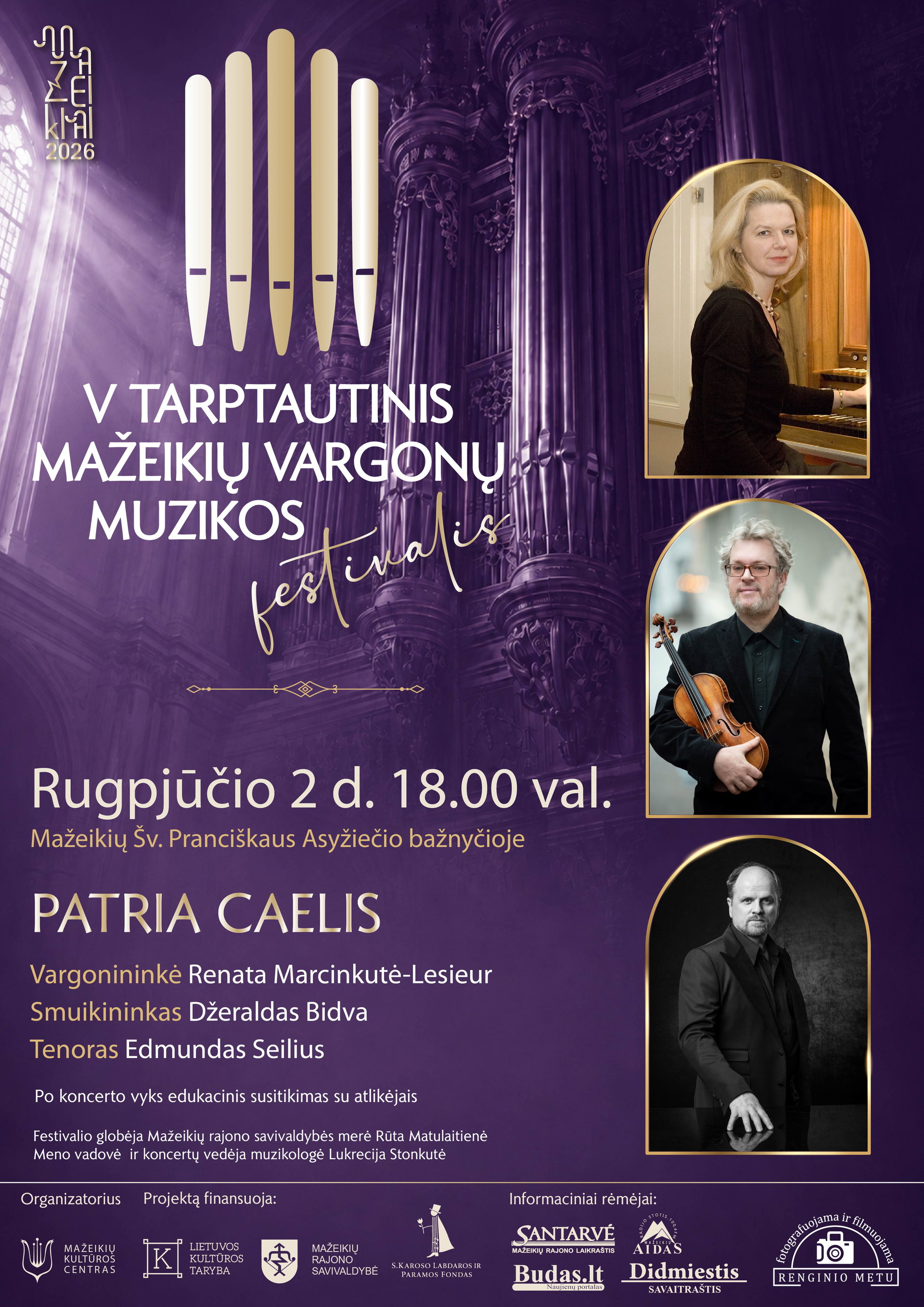 V tarptautinis Mažeikių vargonų muzikos festivalis | PATRIA CAELIS