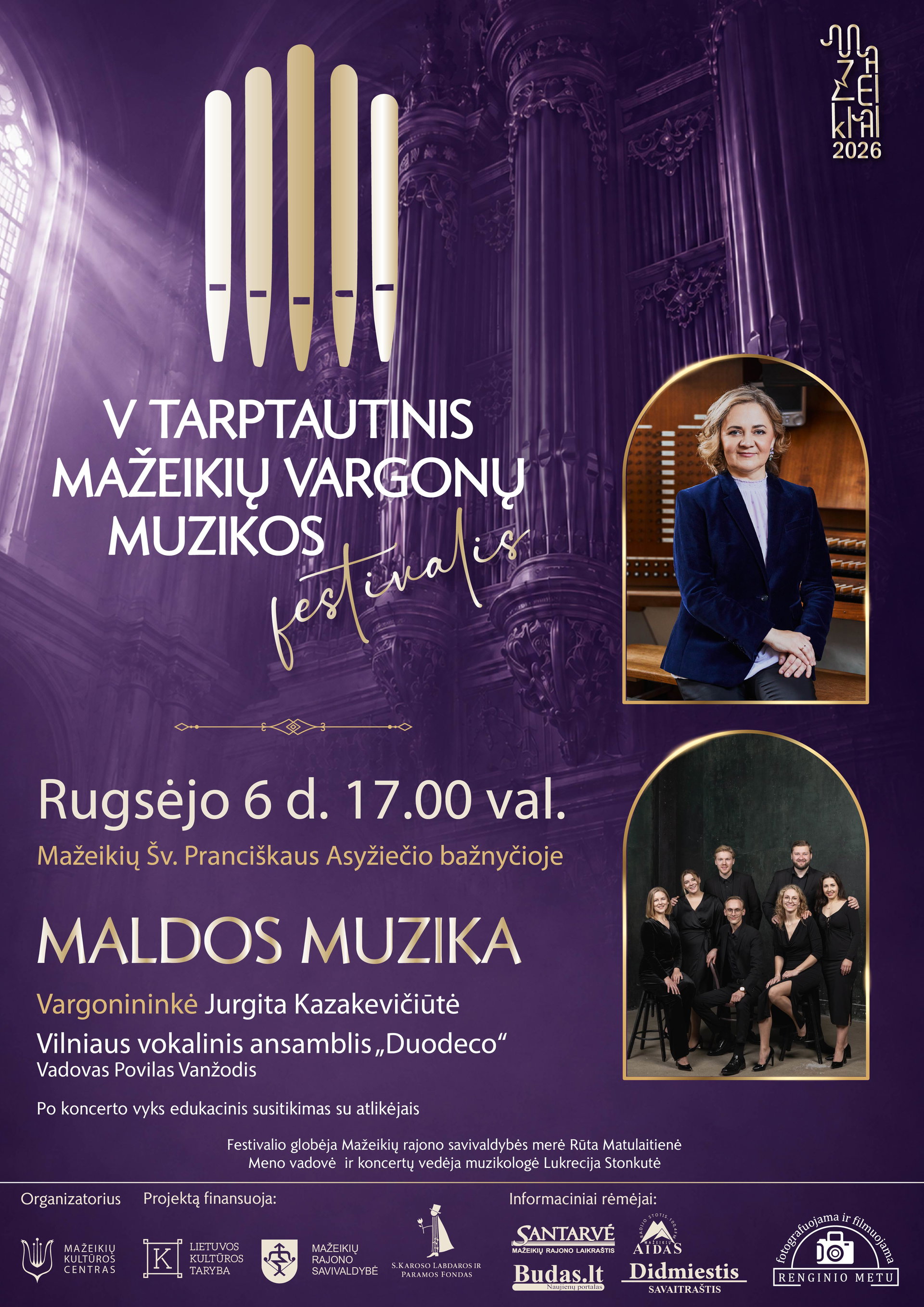 V tarptautinis Mažeikių vargonų muzikos festivalis | MALDOS MUZIKA