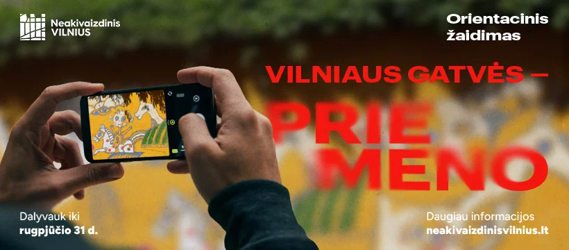 Orientacinis gatvės meno žaidimas „Vilniaus gatvės – prie meno“