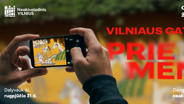 Orientacinis gatvės meno žaidimas „Vilniaus gatvės – prie meno“