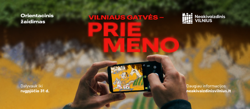 Orientacinis gatvės meno žaidimas „Vilniaus gatvės – prie meno“