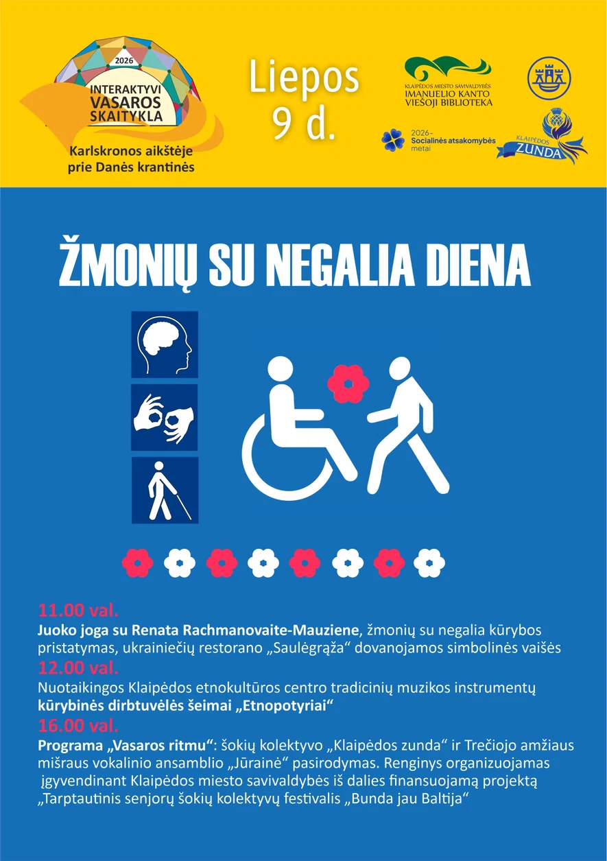 Interaktyvi vasaros skaitykla – liepos 9-oji – Žmonių su negalia diena
