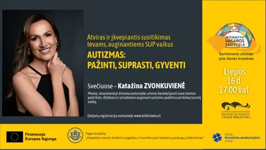 Įkvepiantis susitikimas tėvams su Katažina Zvonkuviene Klaipėdoje „Autizmas: pažinti, suprasti, gyventi“