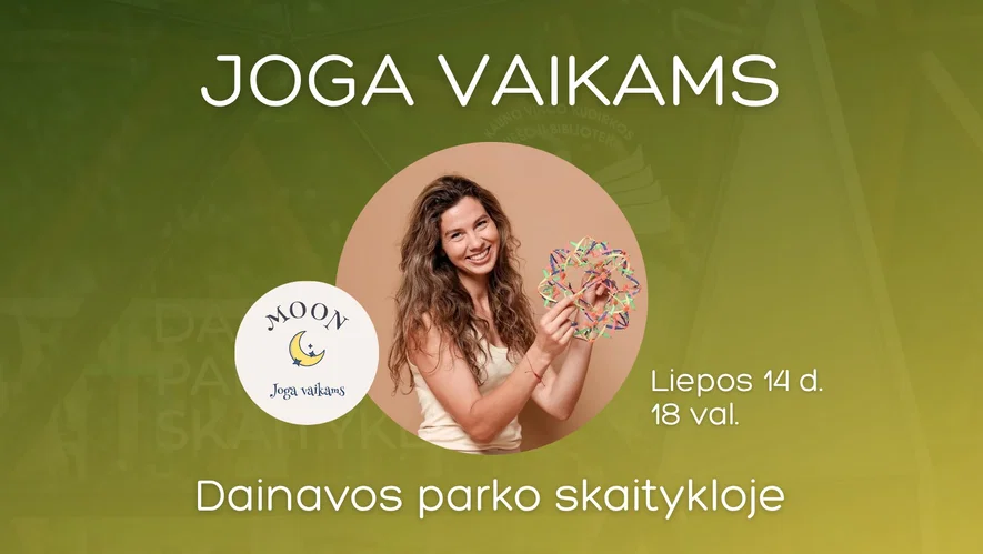 Joga vaikams Dainavos parko skaitykloje