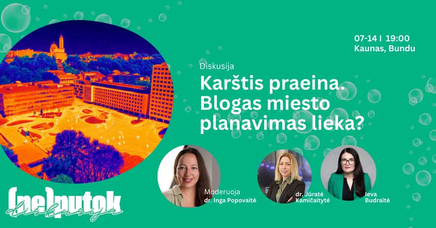 Diskusija apie miesto prisitaikymą prie karščio bangų