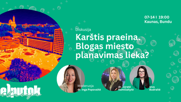 Diskusija apie miesto prisitaikymą prie karščio bangų