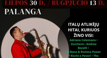 „ROMANTIC SAX“ ITALIŠKA PROGRAMA  PALANGOJE / JUOZAS KURAITIS (saksofonas) ir DAUMANTAS SLIPKUS (fortepijonas)