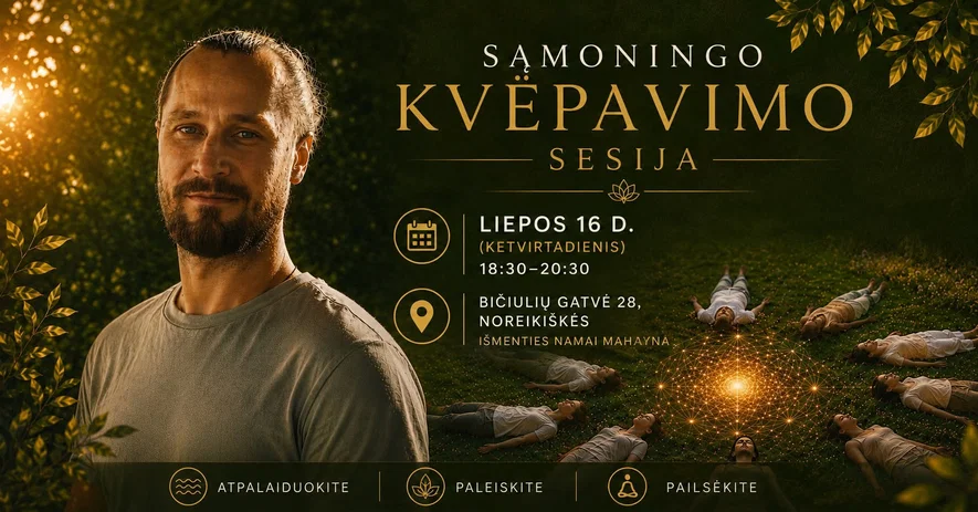Atvira ketvirtadienio sąmoningo kvėpavimo sesija