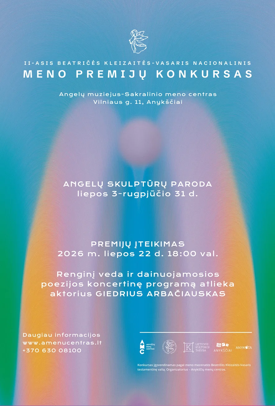 B. Kleizaitės-Vasaris konkurso meno premijų įteikimas. Renginį ves aktorius Giedrius Arbačiauskas
