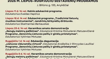 Edukacinė programa „Tradiciniai lietuvių muzikos instrumentai“ ir nendrinių birbynėlių dirbtuvės