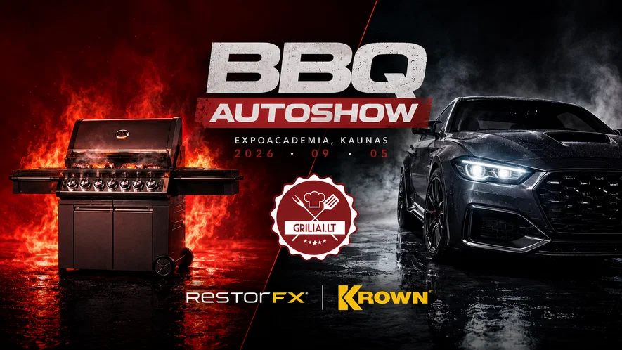 Griliai.lt BBQ Show | Ugnies, skonio ir grilio meistrų šou „Krown Kaunas Autoshow 2026“