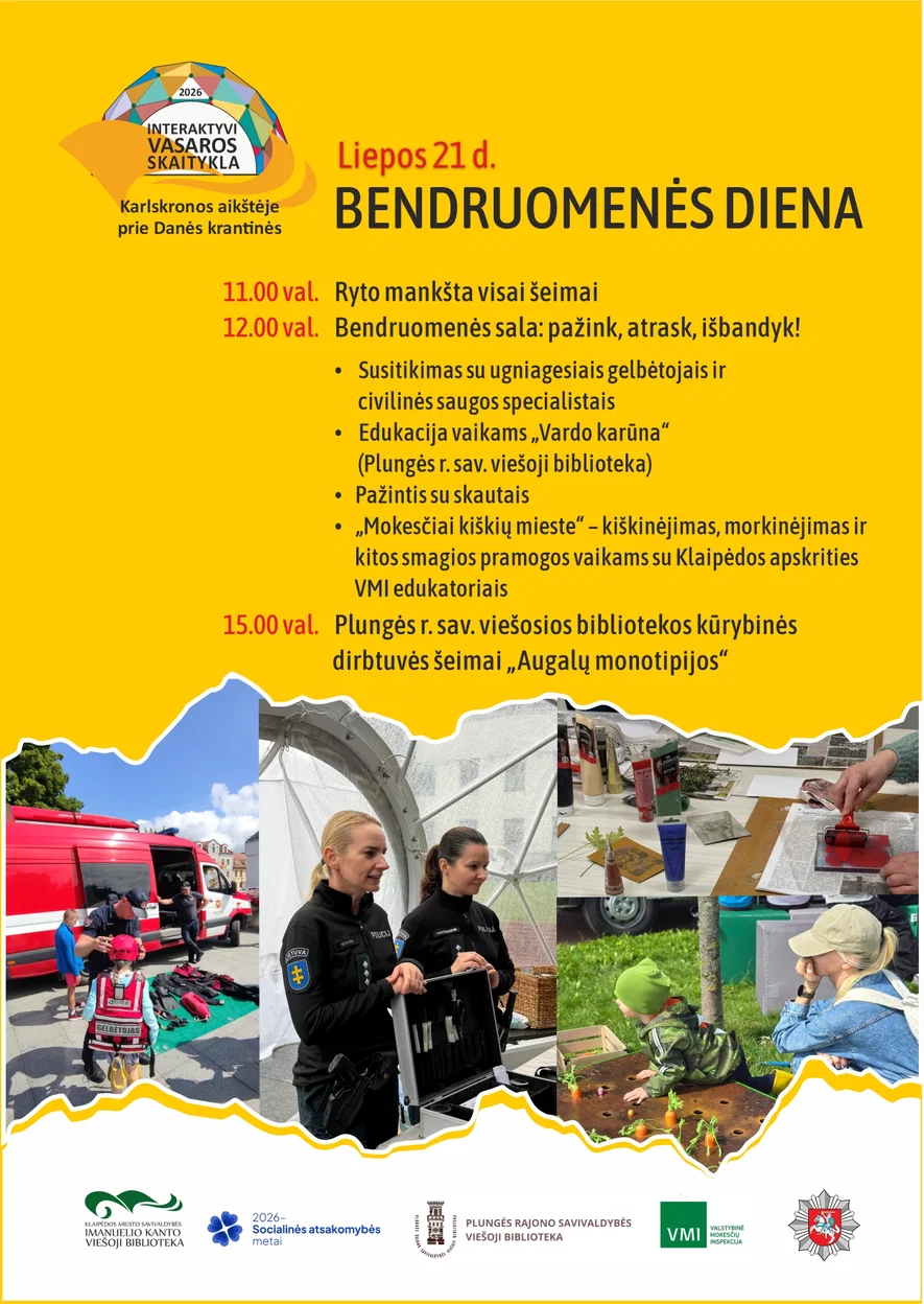 Interaktyvi vasaros skaitykla – liepos 21-oji – BENDRUOMENĖS DIENA