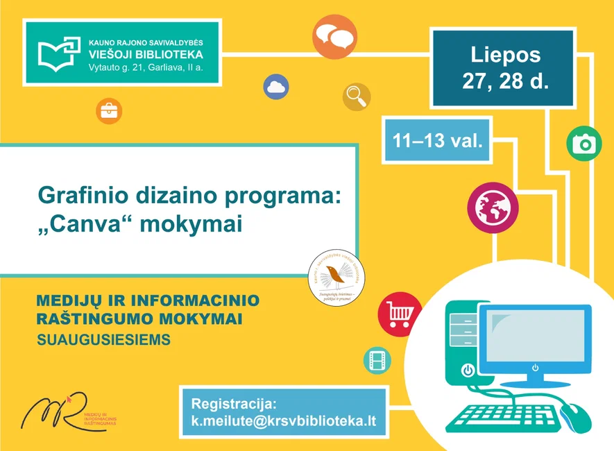 Nemokami grafinio dizaino mokymai suaugusiesiems