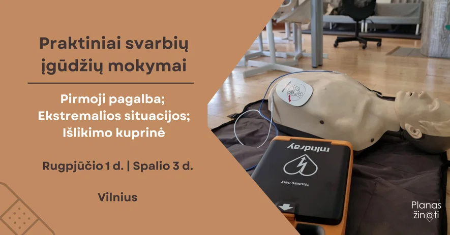 Praktiniai pirmosios pagalbos ir ekstremalių situacijų mokymai