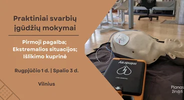 Praktiniai pirmosios pagalbos ir ekstremalių situacijų mokymai