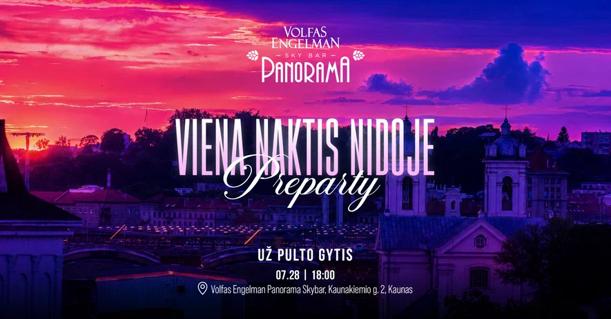 Viena natis Nidoje Pre-party @ Volfas Engelman Panorama Skybar