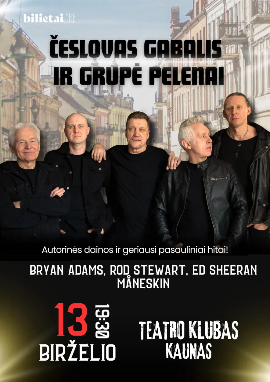 Česlovas Gabalis ir Pelenai - gyvo garso koncertas Česlovas Gabalis ir Pelenai - gyvo garso koncertas