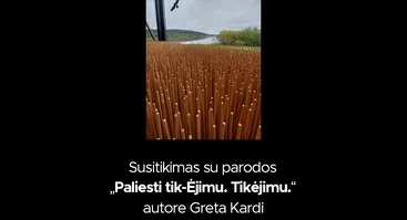 Susitikimas su parodos „Paliesti tik-Ėjimu. Tikėjimu“ autore Greta Kardi kultūros laive Nemuno7