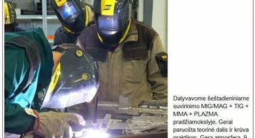 Trumpi Suvirinimo MMA, MIG/MAG, TIG mokymai. Teorija+Praktika (trukmė 3 val.)