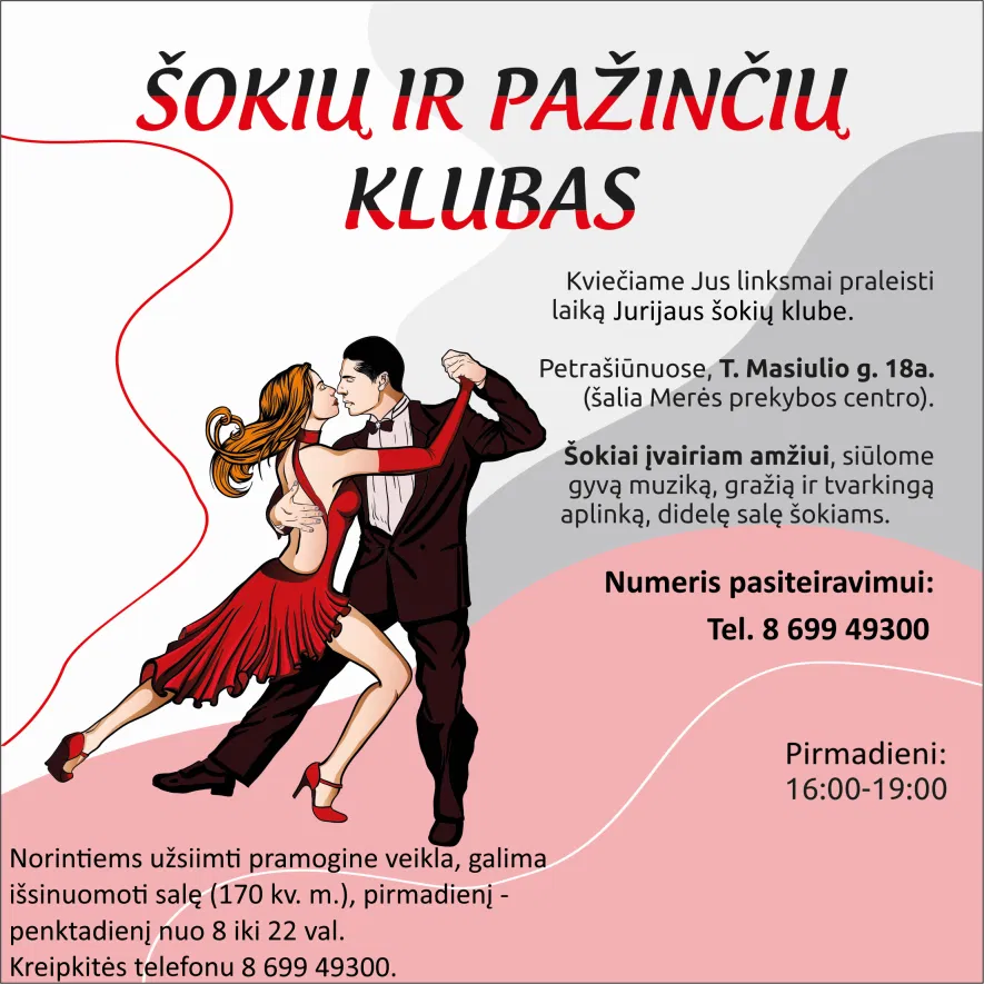 Šokiai kam 30 metų ir virš. Šokiai kam 30 metų ir virš.