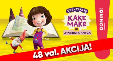 Žaismingas spektaklis „Kakė Makė ir atversta knyga“ 