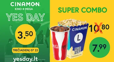 YES diena kino centre CINAMON MEGA!