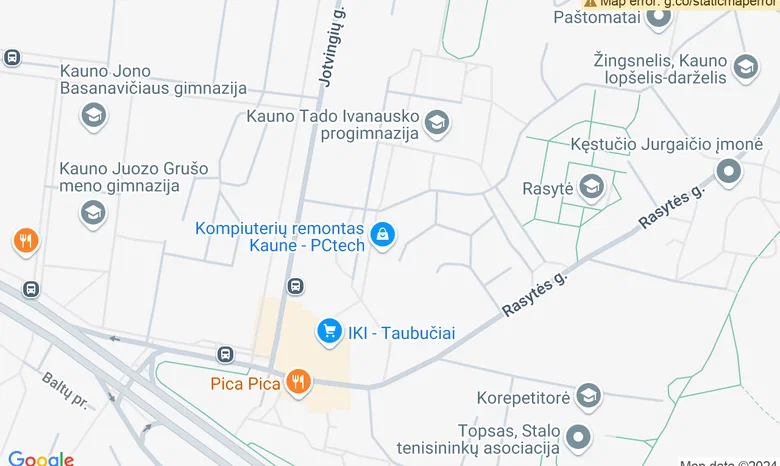 Pelytės Pilkutės mokyklėlė žemėlapis