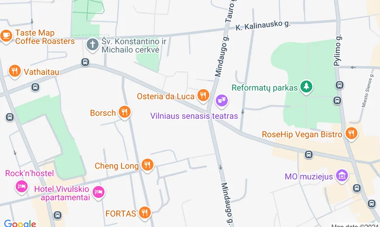 Galerija - kūrybinės dirbtuvės „Menas sau“ žemėlapis