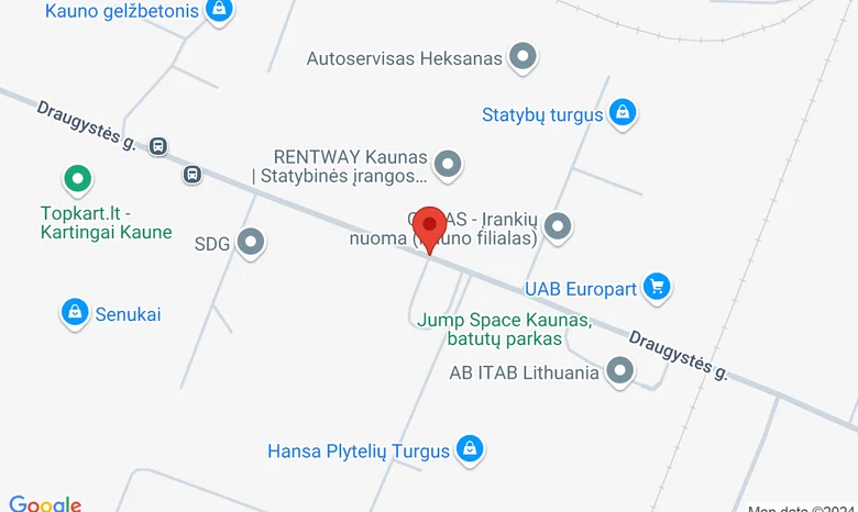 Virtualu, Draugystės gatvė, Kaunas žemėlapis