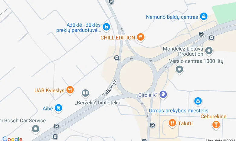 Pramonės rajonas žemėlapis