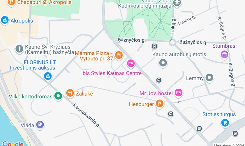 Baltijos technologijų institutas Kaune žemėlapis
