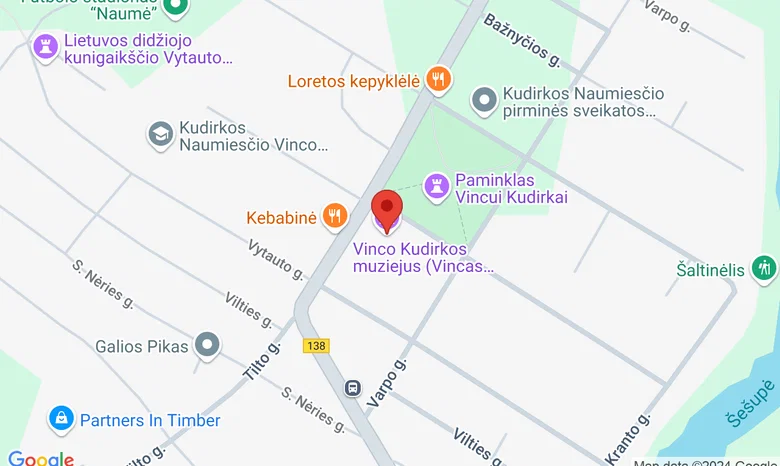 Vinco Kudirkos muziejus žemėlapis