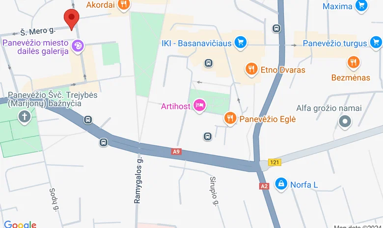 EUROPE DIRECT Panevėžys žemėlapis