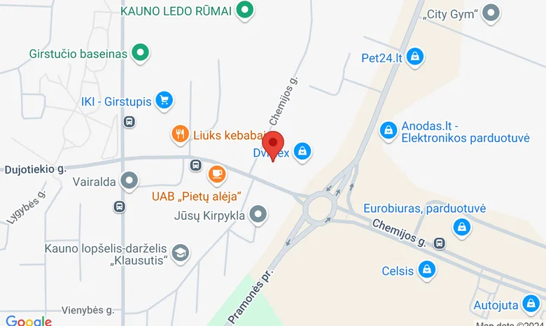 Edulando mokykla, Chemijos g. 13, Kaunas žemėlapis