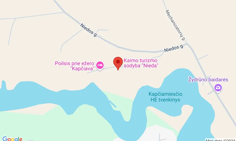 Sodyba NIEDA, Niedos g. 6  Kapčiamiestis, Lazdijų r. žemėlapis